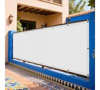 Voile d'ombrage Toile d'ombrage 200 x 380 cm Protection Solaire avec Cordons Filet Extérieur avec 4 Morceaux de Corde pour Patio Pergola Jardin Exterieur, Blanc