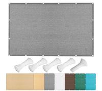 Voile d'ombrage Toile d'ombrage 200 x 390 cm Respirante 95% UV Protection Filet Extérieur Cordes de Fixation Incluses pour Jardin Patio Terrasse Camping, Gris Clair