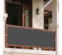 Voile d'ombrage Toile d'ombrage 214 x 235 cm Offre Une Protection Contre Les UV Filet Extérieur avec Oeillets et Cordons pour Patio Pergola Jardin Exterieur, Gris Foncé