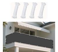 Voile d'ombrage Toile d'ombrage 220 x 640 cm Protection Solaire Imperméable UV Toile Pergola Serres avec Le Kit de Fixation Idéal pour Jardin, Balcon et Terrasse, Gris Foncé