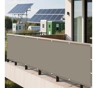 Voile d'ombrage Toile d'ombrage 4.5 x 8 m Protection Solaire Polyester Résistant Aux UV Brise Vue avec Oeillets pour Patio Jardin, Terrasse, Extérieur, Balcon, Kaki