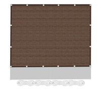Voile d'ombrage Toile d'ombrage 490 x 630 cm UV Protection Serre Coupe-Vent Anti-Déchirure avec Corde Libre Facile à Plier pour Jardin Patio Terrasse Camping, Brun