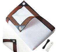 Voile d'ombrage, Toile d'ombrage Exterieur avec Œillets, Filet Protection Solaire Blanc 90% Voiles d'ombrage Toile d'ombrage pour Patio/Balcon/Pergola/Serre/Jardin/Potager(4x5.5m)