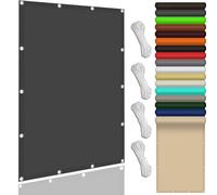 Voile d'ombrage Toile Ombrage 140 x 270 cm Imperméable Protection UV 98% Rayons Tissu D'Auvent Imperméable pour Extérieur, Jardin, Terrasse, Gris Foncé