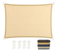 Voile d'ombrage Toile Ombrage 260 x 700 cm, Protection Solaire Hdpe, Respirant, Perméable, Pergola Serres Pare-Soleil, pour Plein Air, Jardin, Terrasse, Beige