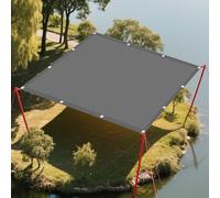 Voile d'ombrage Toile Rectangulaire 1.4 x 2.5 m UV 98% Indéchirable Imperméable Toile Extérieure Terrasse avec Le Kit de Fixation pour Jardin Terrasse Balcon Extérieur, Gris Clair