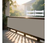 Voile d'ombrage Toile Rectangulaire 118 x 280 cm Protection des Rayons 95% UV Toile Ombrage Auvent PES avec 4 Morceaux de Corde pour en Plein Air, Jardin & Terrasse, Kaki