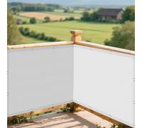 Voile d'ombrage Toile Rectangulaire 130 x 320 cm Anti UV Contre Le Vent PES Toile d'ombrage avec 4 Morceaux de Corde pour Jardin, Serre, Patio, Terrasse et Camping, Blanc