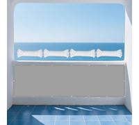 Voile d'ombrage Toile Rectangulaire 140 x 205 cm Protection des Rayons UV Bache Ombrages avec Oeillets Cordons pour Terrasse Jardin Extérieur Balcon, Gris Clair
