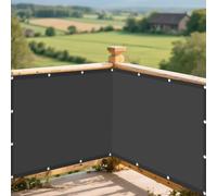 Voile d'ombrage Toile Rectangulaire 150 x 200 cm Anti UV Contre Le Vent PES Toile d'ombrage avec 4 Morceaux de Corde pour Jardin, Serre, Patio, Terrasse et Camping, Gris Foncé