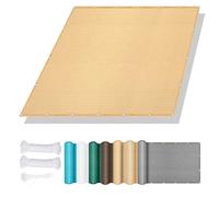 Voile d'ombrage Toile Rectangulaire 165 x 240 cm Rayons UV à 98% Voile de Parasol Anti UV avec Corde Libre et Oeillets pour Balcon Terrasse Exterieur Patio Piscine, Couleur Crème