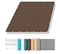 Voile d'ombrage Toile Rectangulaire 175 x 200 cm Rayons UV à 98% Voile de Parasol Anti UV avec Corde Libre et Oeillets pour Balcon Terrasse Exterieur Patio Piscine, Brun