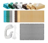 Voile d'ombrage Toile Rectangulaire 367 x 402 cm Anti UV Contre Le Vent Filet d'ombrage Rectangle avec Corde Libre et Oeillets pour Patio Pergola Jardin Exterieur, Gris Clair