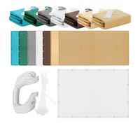 Voile d'ombrage Toile Rectangulaire 373 x 378 cm Anti UV Contre Le Vent Filet d'ombrage Rectangle avec Corde Libre et Oeillets pour Patio Pergola Jardin Exterieur, Blanc