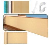 Voile d'ombrage Toile Rectangulaire 380 x 780 cm Coupe-Vent, Résistant à La Pluie Toile Ombrage Auvent avec Corde Libre et Oeillets pour Extérieur Terrasse Jardin Balcon, Couleur Crème