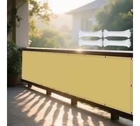 Voile d'ombrage Toile Rectangulaire 70 x 100 cm Protection des Rayons 95% UV Toile Ombrage Auvent PES avec 4 Morceaux de Corde pour en Plein Air, Jardin & Terrasse, Couleur Crème