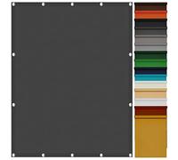 Voile D'ombrage Toile Rectangulaire étanche 3 x 5 m Rayons UV à 98% Toile Tendue Exterieur avec Corde Libre Facile À Plier pour Patio Jardin Terrasse Extérieur Balcon, Gris Foncé