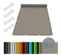 Voile d'ombrage, Toile Solaire Voile Rectangulaire 1.2 x 4 m Imperméable Protection UV 98% Toile d'ombrage Rectangulaire avec Oeillets et Cordons pour Patio Jardin Terrasse, Taupe