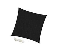 ECD Germany Voile d'ombrage Toile Tendue Parasol Carré 3,6x3,6 m Anthracite HDPE Anti UV - Anthracite