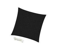 ECD Germany Voile d'ombrage Toile Tendue Parasol Carré 3,6x3,6 m Anthracite HDPE Anti UV - Anthracite