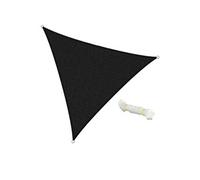 ECD Germany Voile d'ombrage Toile Tendue Parasol Triangulaire 3,6x3,6 m Anthracite HDPE Anthracite