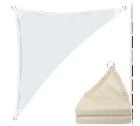 Voile d'ombrage Triangle Imperméable Protection UV 2m x 3m x 3.6m Bâche dombrages avec Cordes de Fixation Protection Solaire pour Jardin Patio Terrasse Camping Extérieur Balcon. Blanc crème
