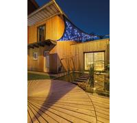 Voile d'ombrage triangulaire Ciel Étoilé LED 3,60 m Starry Sky Jardiline - Bleu nuit