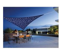 Jardiline Voile d'ombrage triangulaire Ciel étoilé 3,60x3,60x3,60 m 100 LEDs Multicolore