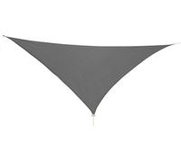 Voile d'ombrage triangulaire 3,6x3,6x3,6m avec oeillets et cordons en nylon Anthracite