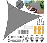 Voile D'ombrage Triangulaire 3x3x3 m,Voile D'ombrage Imperméable Triangulaire,Voile D'ombrage Imperméable 3x3,Toile Ombrage UV Protection,Voile D'ombrage pour Patio Jardin Extérieur Balcon