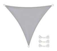 Voile d'ombrage triangulaire imperméable et anti-UV - 4 x 4 x 4 m - Gris - Linxor Gris G