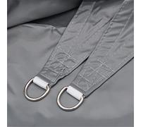 Voile d'ombrage triangulaire - 5 x 5 x 5 m - Imperméable - Protection UV à 90 % - Pour jardin, camping, piscine, voiture - Tissu bleu durable