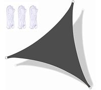 Voile d'ombrage triangulaire 5 x 5 x 5 m - Tente imperméable pour jardin, piscine, terrasse - Comprend des accessoires pour une installation facile et une protection UV maximale