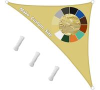 Voile d'ombrage triangulaire à angle droit 2 x 2 x 3 m, bâche de protection solaire, respirante, protection solaire, protection contre le vent, avec corde libre, parfaite pour l'extérieur - Jaune