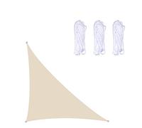 Voile d'ombrage triangulaire à angle droit, 3 x 3 x 4,3 m, imperméable, résistant aux UV, pour jardin, terrasse, balcon, parfait pour la protection solaire