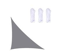 Voile d'ombrage triangulaire à angle droit, 5 x 5 x 7 m, imperméable, anti-UV, pour extérieur, jardin, terrasse, balcon, protection UV, installation facile