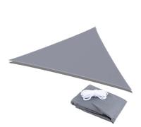 Voile d'ombrage triangulaire - ARTECSIS - Gris - Protection UV imperméable + corde de fixation