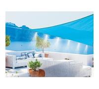 Voile D'ombrage Triangulaire Avec Brumisateur 6 Buses Bleu Azur - Jardideco Multicolore