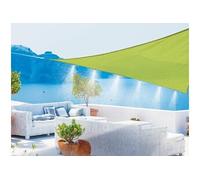 Voile d'ombrage triangulaire avec brumisateur 6 buses vert citron - Jardiline