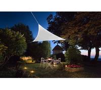 Voile d'ombrage triangulaire bordure LED 3,60 m Night & Day Jardiline - Blanc