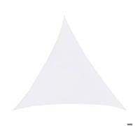 Voile d'ombrage triangulaire ""Curacao"" blanc 2x2x2m en polyester - Hespéride