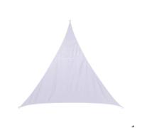 Voile d'ombrage triangulaire ""Curacao"" blanc 4x4x4m en polyester - Hespéride