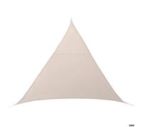Voile d'ombrage triangulaire ""Curacao"" blé 3 x 3 x 3m en polyester - Hespéride