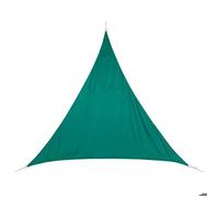 Voile d'ombrage triangulaire ""Curacao"" émeraude 5x5x5m en polyester - Hespéride