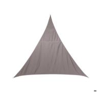 Voile d'ombrage triangulaire ""Curacao"" taupe 3x3x3m en polyester - Hespéride