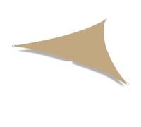 Voile d'ombrage Triangulaire en Coton Ester | Multicolore, plusieurs tailles, avec ou sans kit 24P : installation extérieure, jardin, camping.(SAND,2X2X2M)