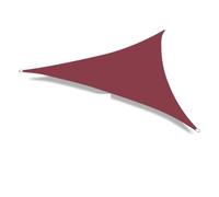 Voile d'ombrage Triangulaire en Coton Ester | Multicolore, plusieurs tailles, avec ou sans kit 24P : installation extérieure, jardin, camping.(WINE RED,3x3x3.0m)