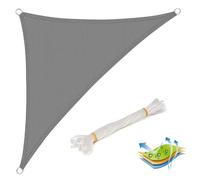 Voile d'ombrage triangulaire en HDPE - WOLTU - 4.2x4.2x6m - Gris - Protection UV