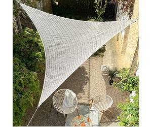 Voile d'ombrage triangulaire en macramé 3 m Jardiline