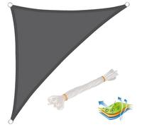 Voile d'ombrage triangulaire en polyester - WOLTU - Gris - 2.5x2.5x3.5m - Protection anti-UV - Respirant